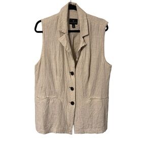 Worthington Linen Blend Vest Top Size XL